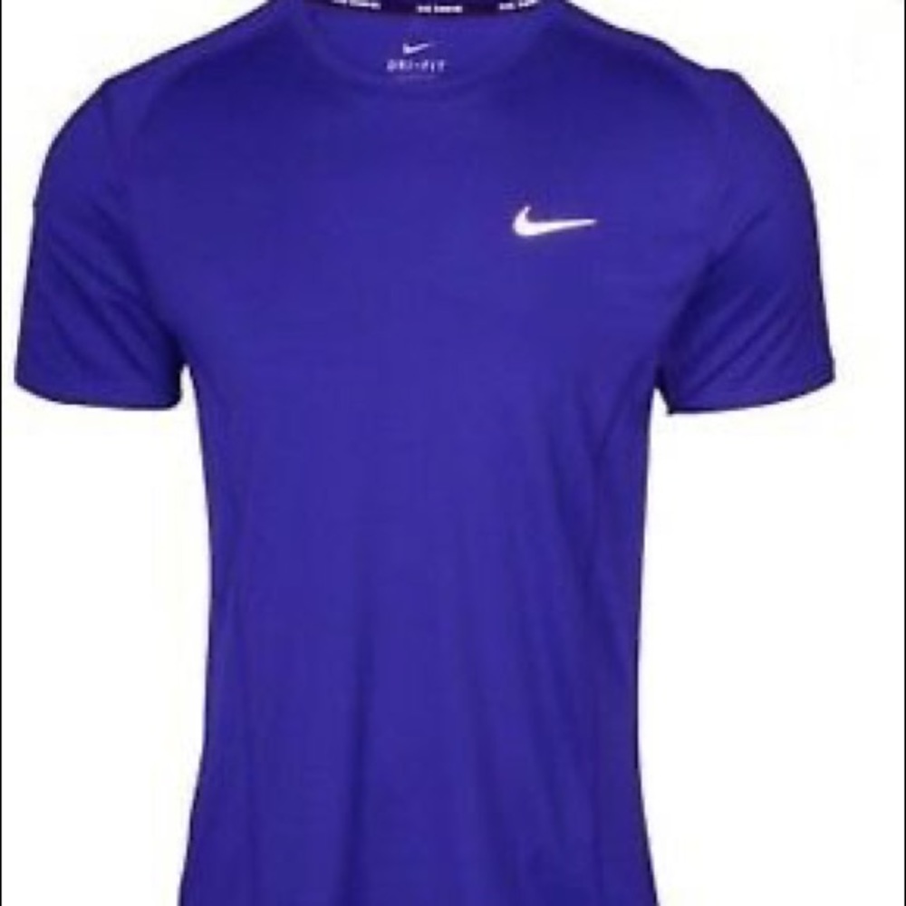 Nike shirt dri fit running purple blue mens large